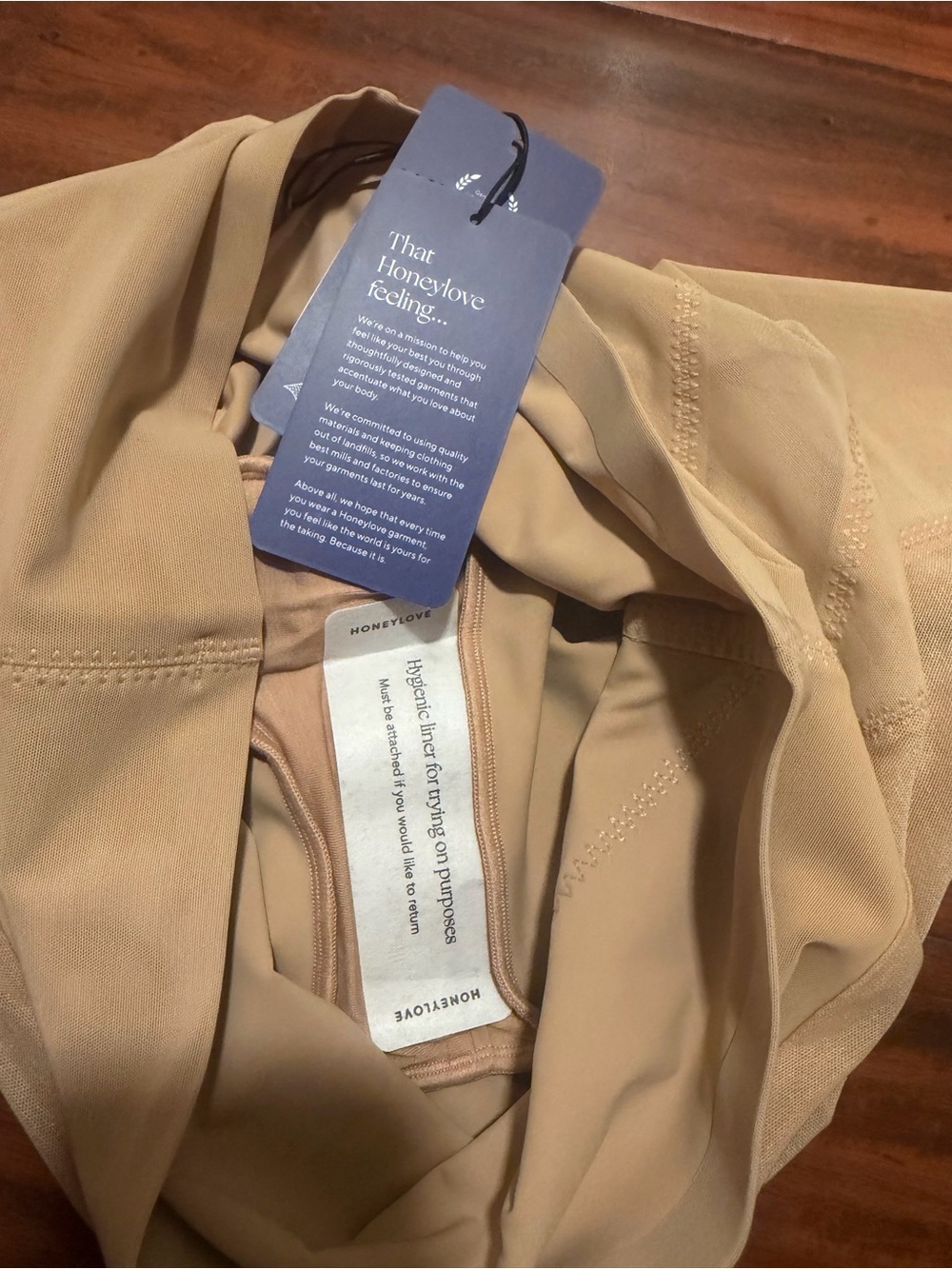 Honeylove High-Waist Beige Shapewear Shorts - Picture 8 of 9